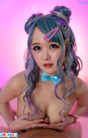 Cutie Ria Kurumi giving breast sex and getting cum over her tits