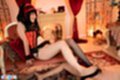 Haruka suzuno giving footjob sitting on chair