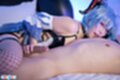 Stroking hard cock