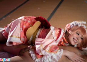 Misa on all fours giving assjob and fucked doggy style