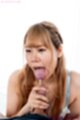 Holding cock cock cumming in her hand tongue out