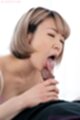 Licking spent cock cum in her mouth