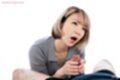 Aida miku on her knees hands around cock