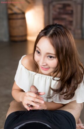 Hoshikawa Uika strips white dress and gives handjob