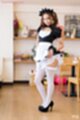 Hoshikawa uika in uniform showing stockings wearing high heels