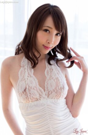 Kisaki Aya giving assjob wearing white lingerie and stockings