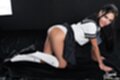 Lapiedra apolonia on all fours skirt up over her ass wearing white panties