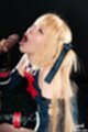 Mary stroking cock head thrown back mouth open