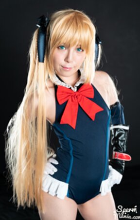 Mary on her knees receiving bukkake cum in her mouth