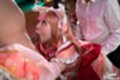 Misa on all fours spit roasted fucked from behind sucking cock looking up