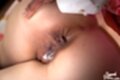 On her side creampied pussy