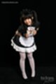 Leaning forward hair in pigtails
