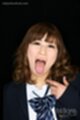 Kimiki nana in uniform tongue out